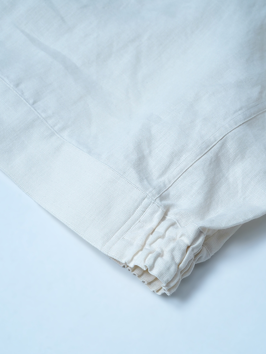 【見本品/Lサイズ】リネンスウェット リブ付き リネンプルオーバー 長袖トップス / セイロン sample-d0242