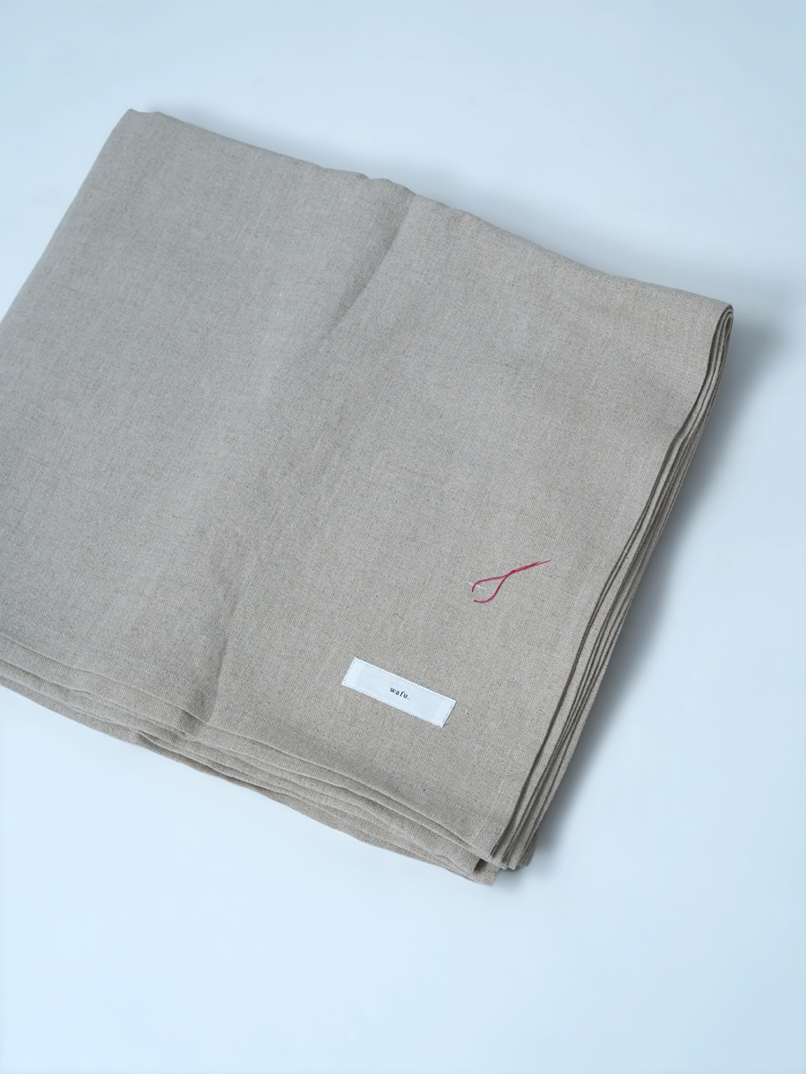 【見本品】リネン100%シーツ フラットシーツ シングルサイズ リネン寝具 / 亜麻ナチュラル sample-d0279