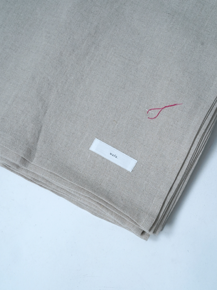 【見本品】リネン100%シーツ フラットシーツ シングルサイズ リネン寝具 / 亜麻ナチュラル sample-d0279