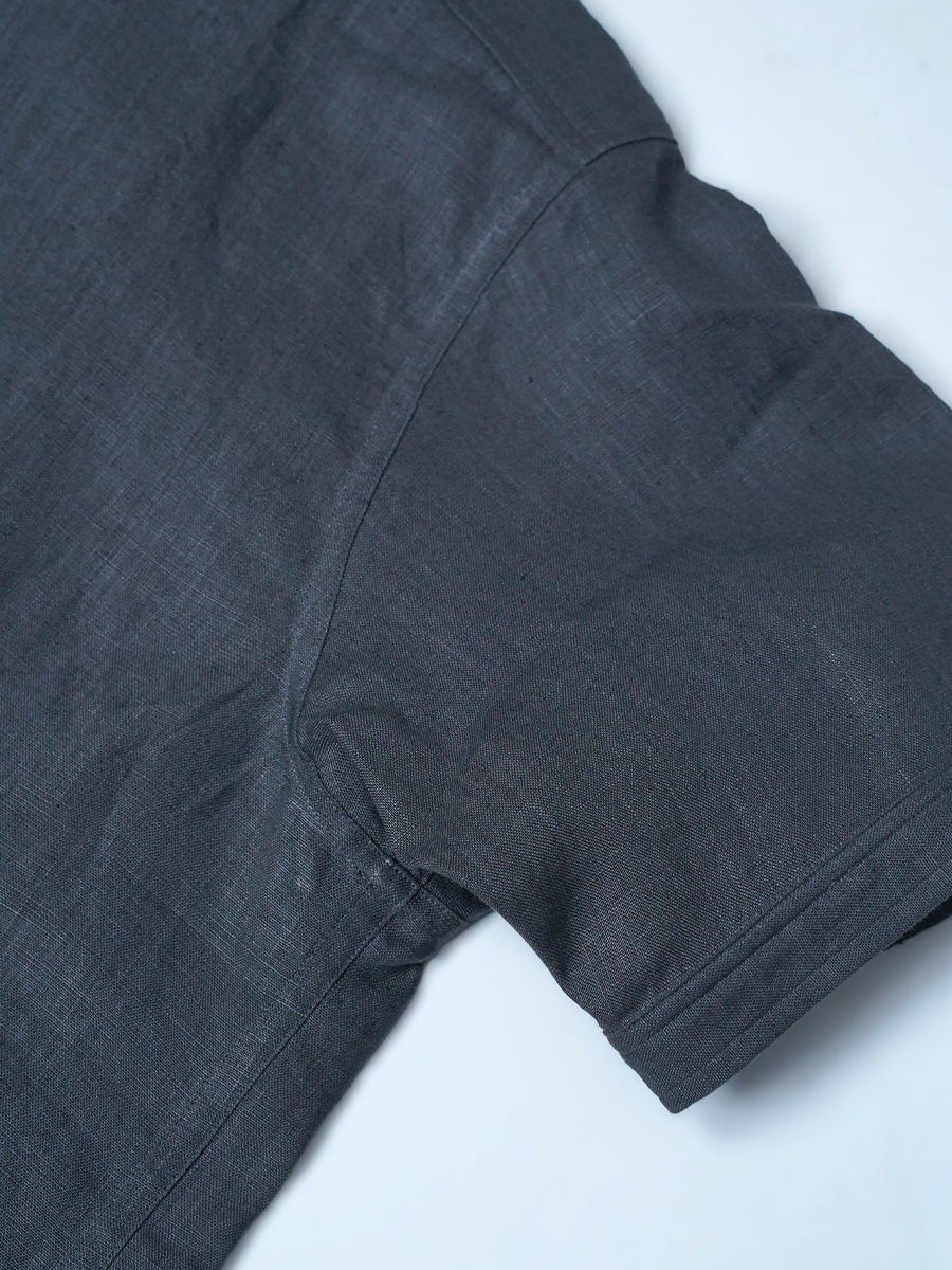 【見本品/Mサイズ】リネンポロシャツ 半袖 シャツ / グリーフラネル sample-d0283
