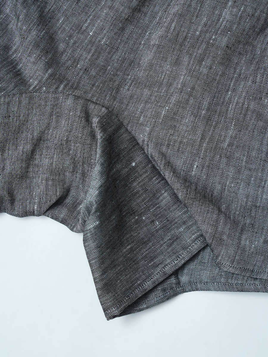 【見本品/Lサイズ】リネントランクス リネンシャンブレー 女性用トランクス / チャコール sample-d0358
