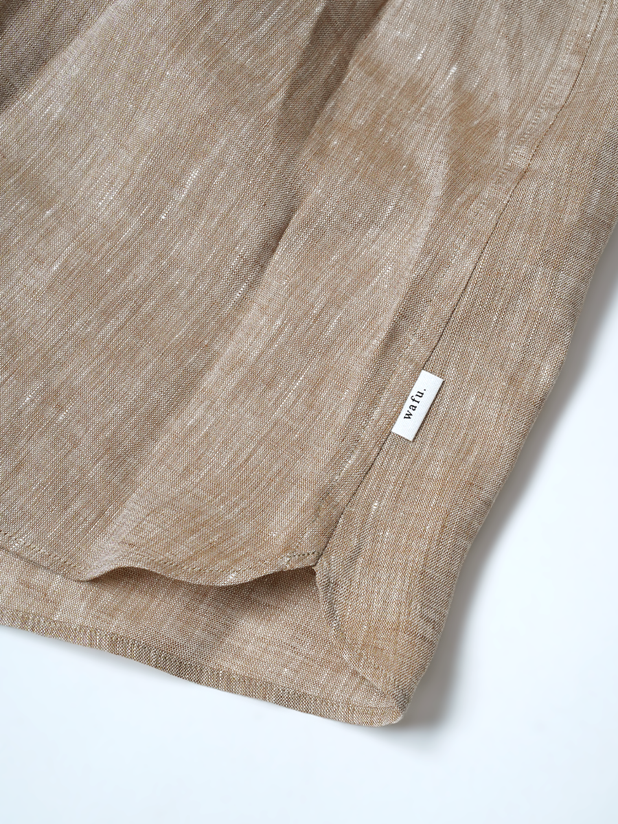 【見本品/Lサイズ】リネントランクス リネンシャンブレー 女性用トランクス / ベージュ sample-d0380