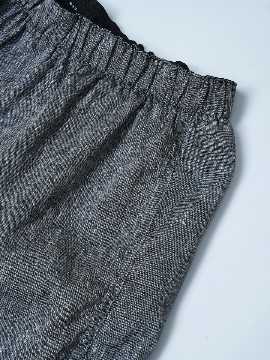 【見本品/Mサイズ】リネントランクス リネンシャンブレー トランクス / チャコール sample-d0394