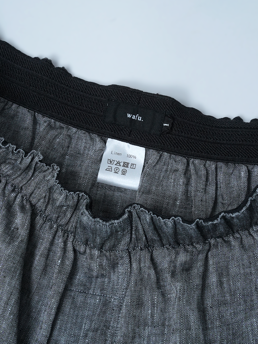 【見本品/Mサイズ】リネントランクス リネンシャンブレー トランクス / チャコール sample-d0394