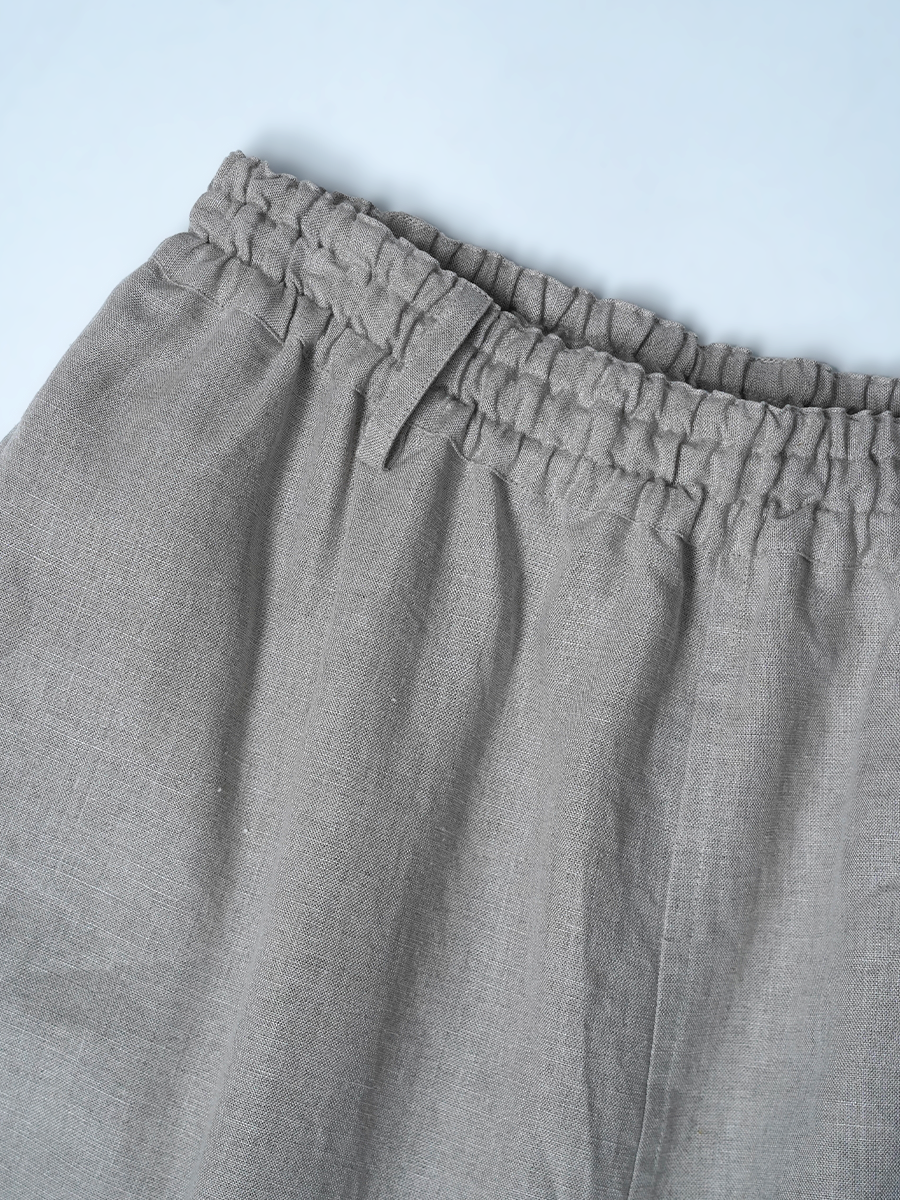 【見本品/Mサイズ】リネンパンツ テーパードパンツ / 亜麻ナチュラル sample-d0400