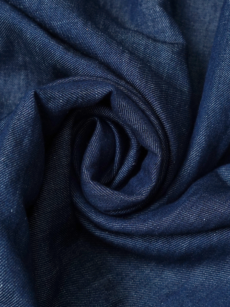 【見本品】リネンシャツ 薄リネンデニム ビックシャツ / インディゴ sample-d0417