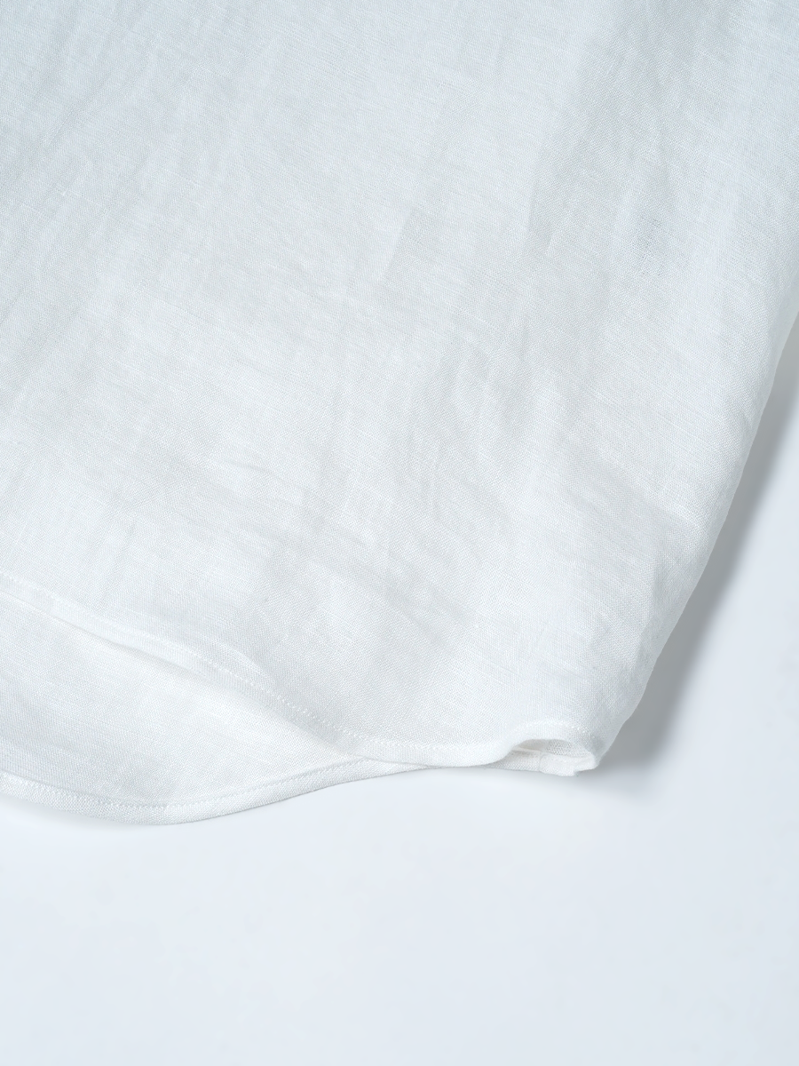 【見本品/Sサイズ】リネントップス 7分袖トップス わたぬきセットトップスのみ / 白 sample-d0459