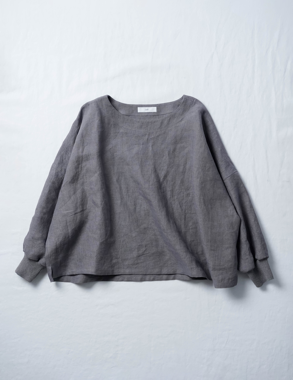 【wafu】幻のよしこTシャツ～冬の長袖～ / スチールグレー t002r-stg2