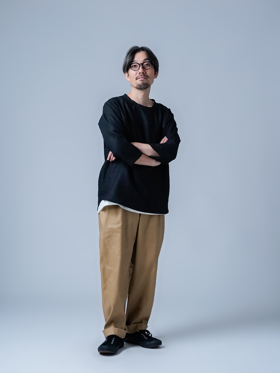 リネントップス】機嫌のいい私を叶える リネン 7分袖 トップス ／ 黒色