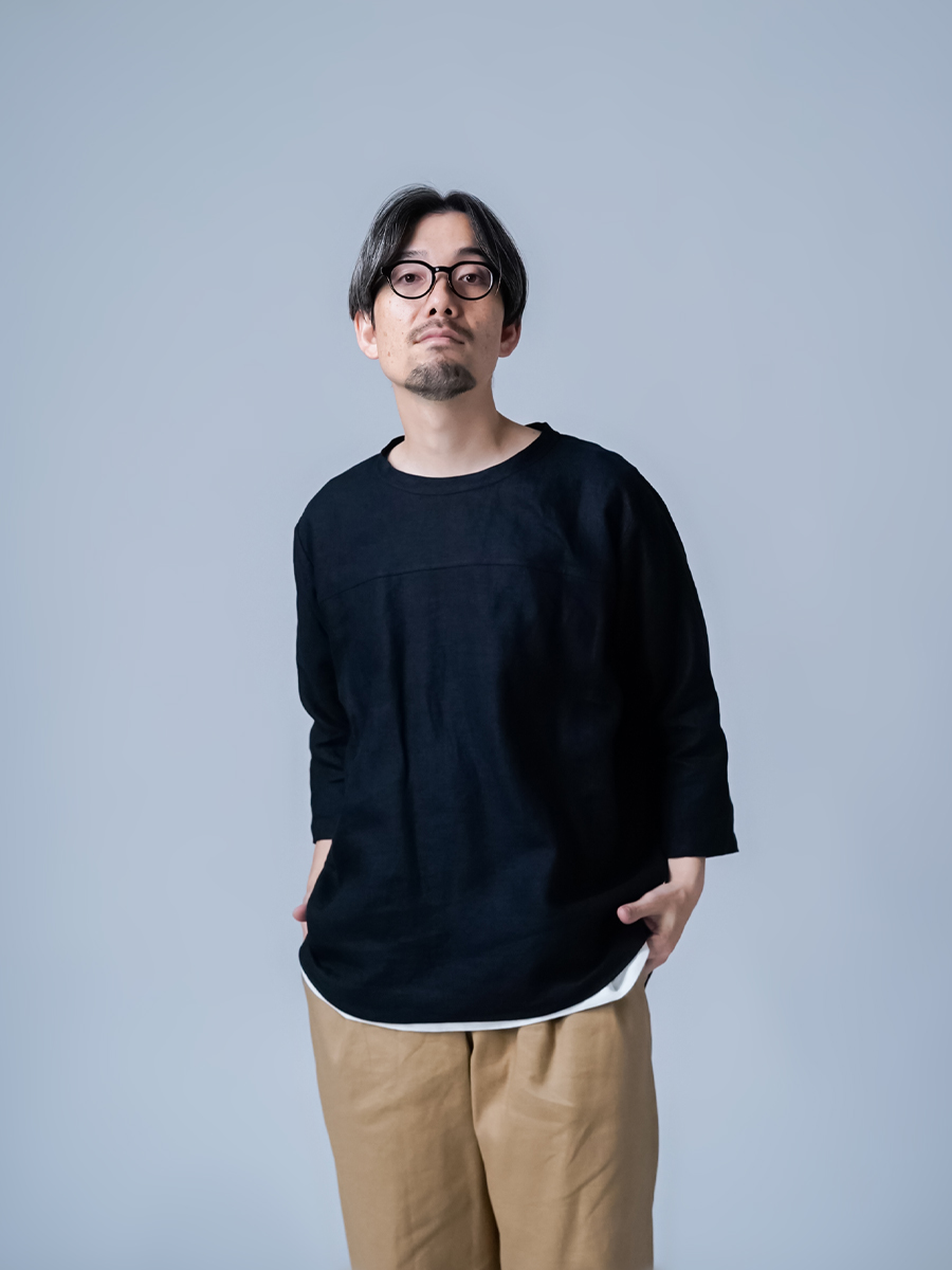 ［リネン トップス］ずっと定番にしたくなるトップス／黒色／Mサイズ リネントップス】機嫌のいい私を叶える リネン 7分袖 トップス ／ 黒色