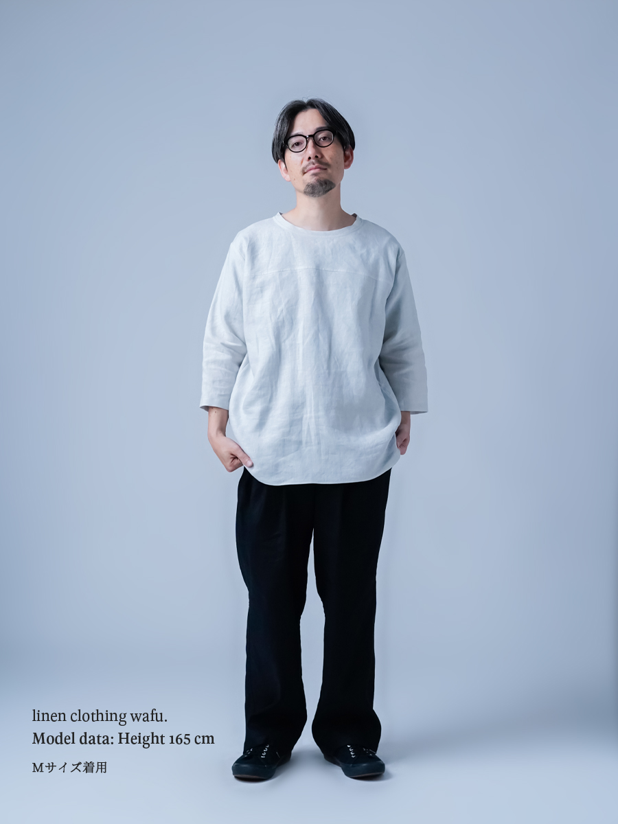 美品　wafu. フランス産リネン100% 白トップス M 商品画像