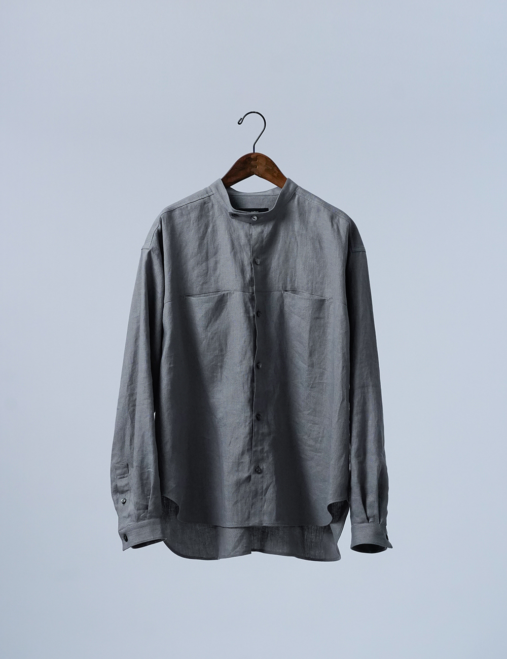 【リネンシャツ】ハートをわしづかみの 洗練されしシャツ /鈍色 t021i-nib1