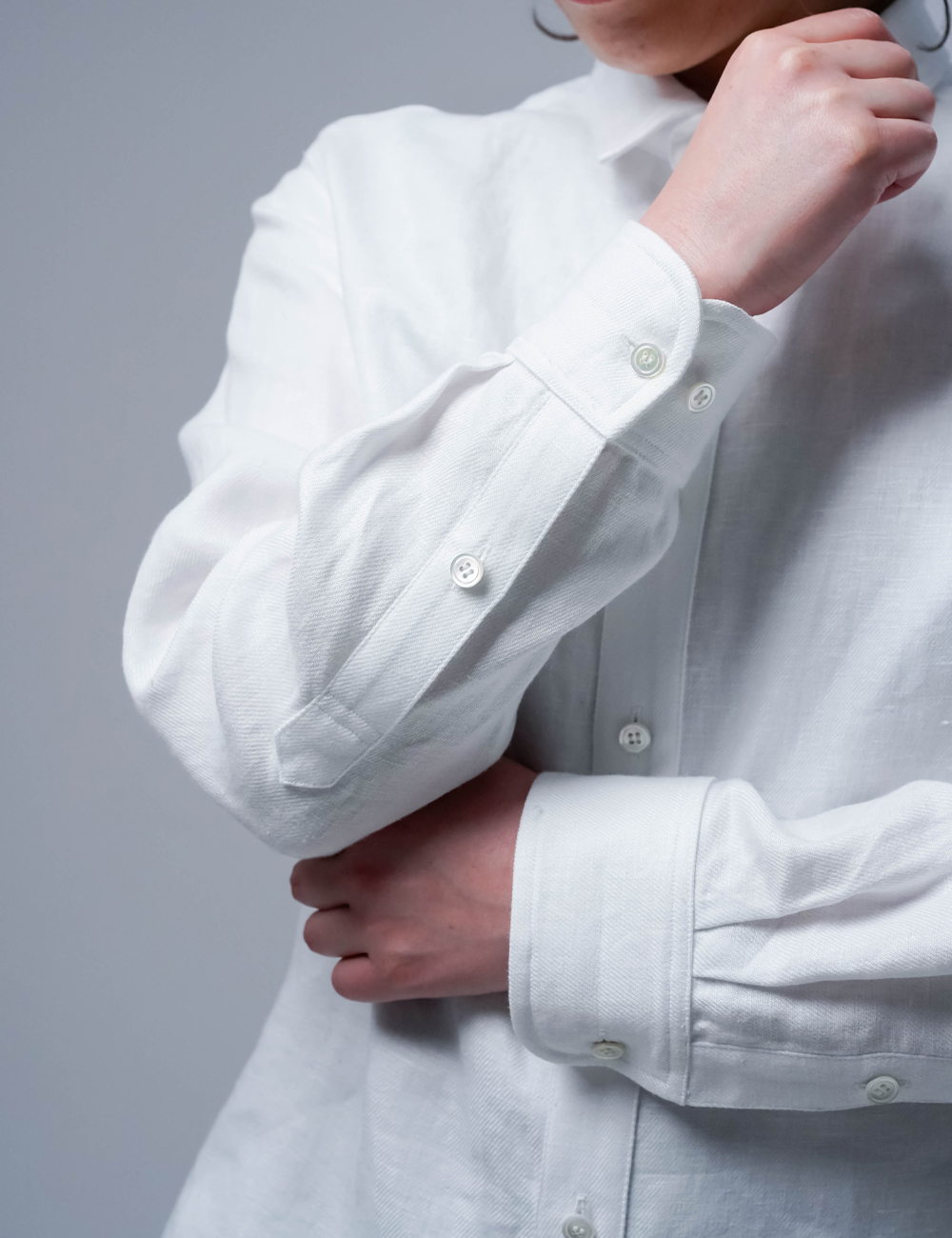 【プレミアム】 Linen Shirt wafu史上最高の上質リネン シャツ / ホワイト t031a-wht3