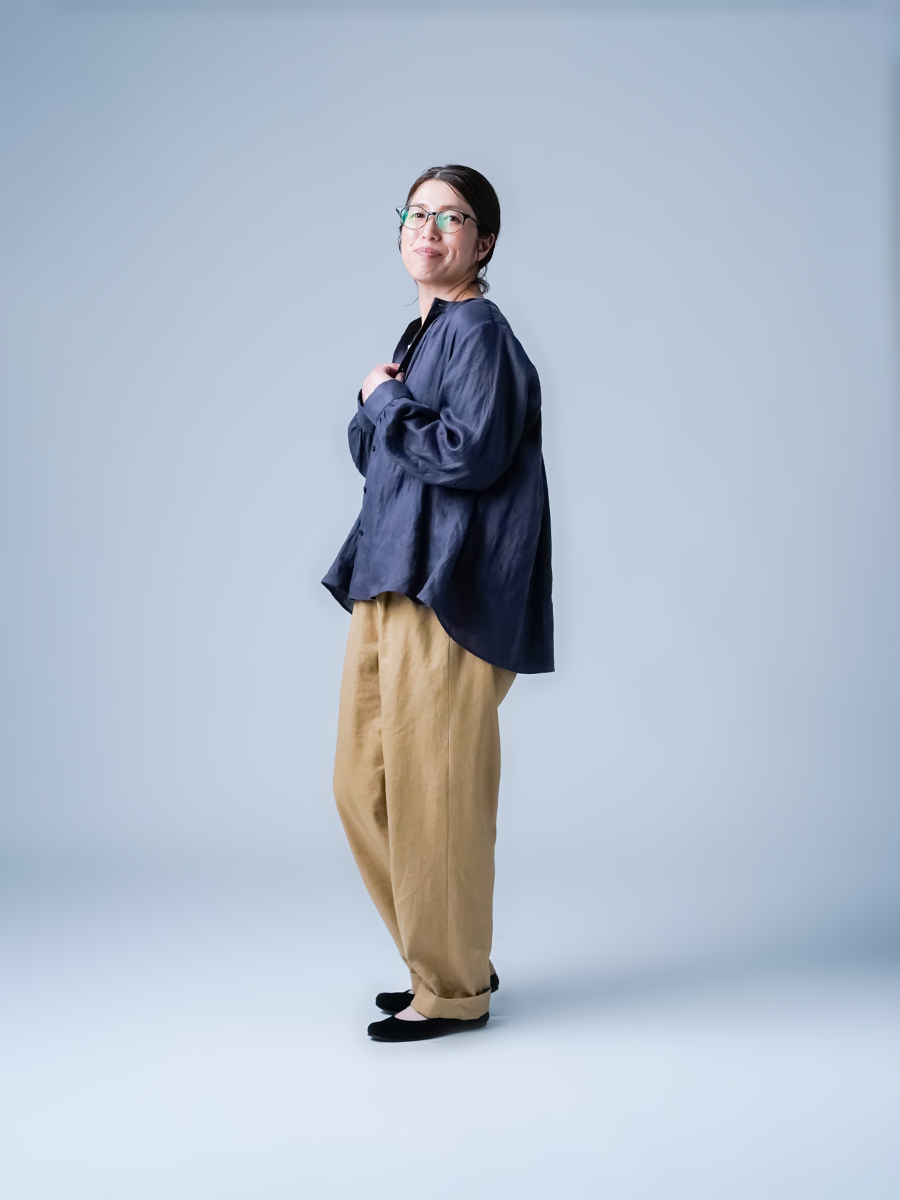 wafu. リネンタンクトップ　トッキノン ／ 藍墨茶(あいすみちゃ) リネンタンクトップ】下着をつけずに快適に過ごせる カップなし