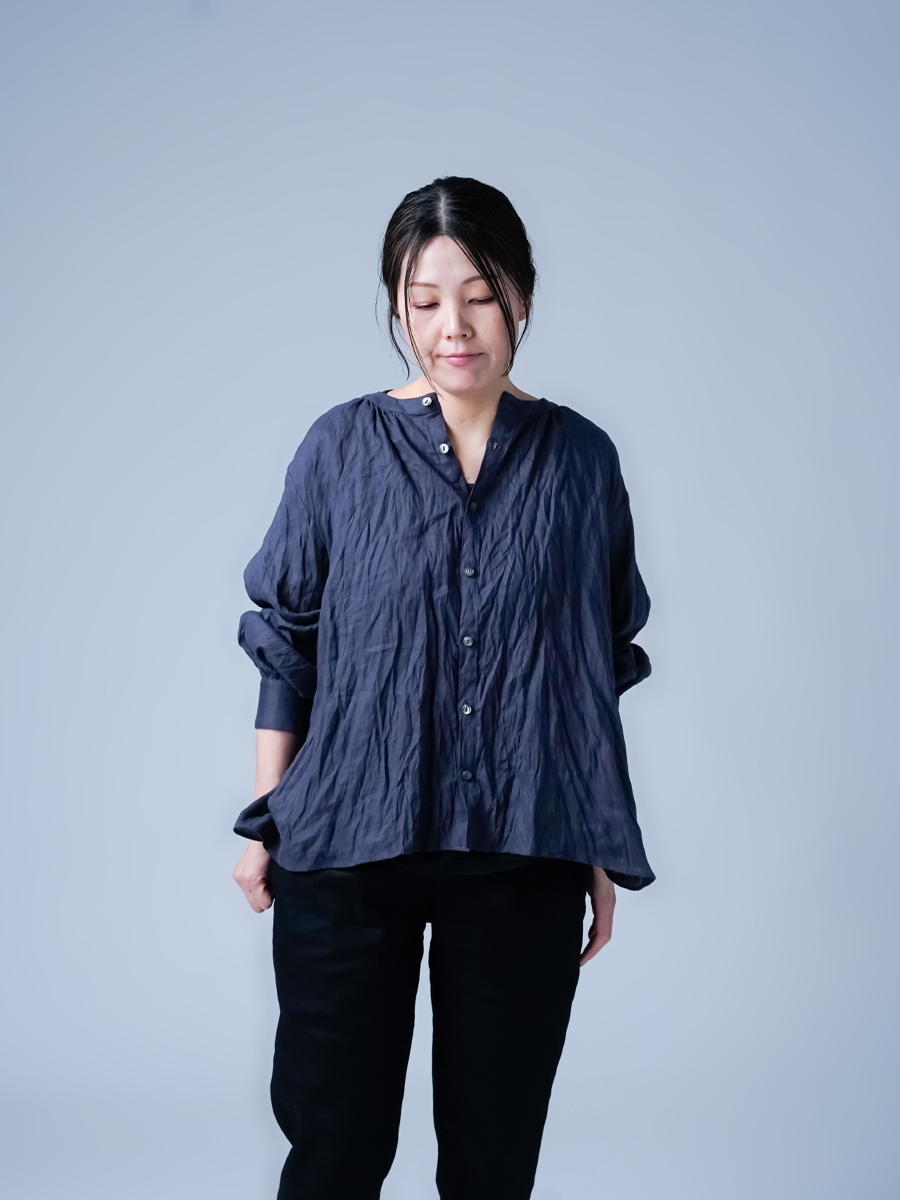 wafu. リネンタンクトップ トッキノン ／ 藍墨茶(あいすみちゃ) リネン