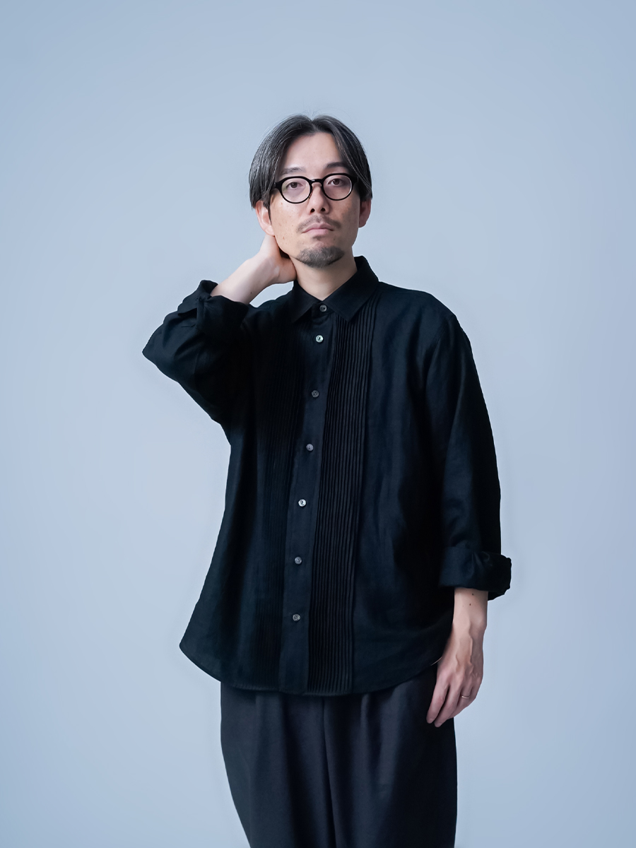 arts & science ブラックリネンシャツ ARTS&SCIENCE ブラックリネンシャツ