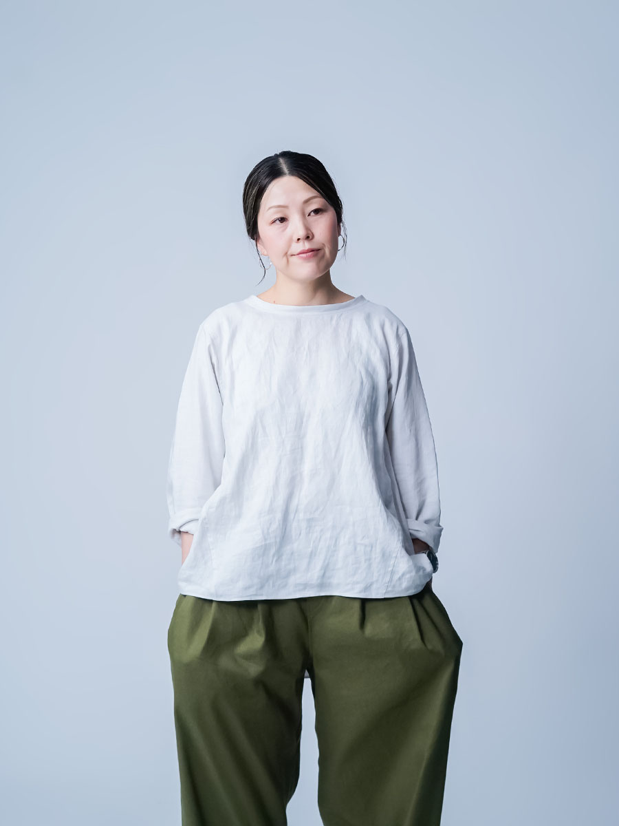 wafu リネン 長袖トップス リネントップス】リネン愛が辿り着いた答え Aライン長袖