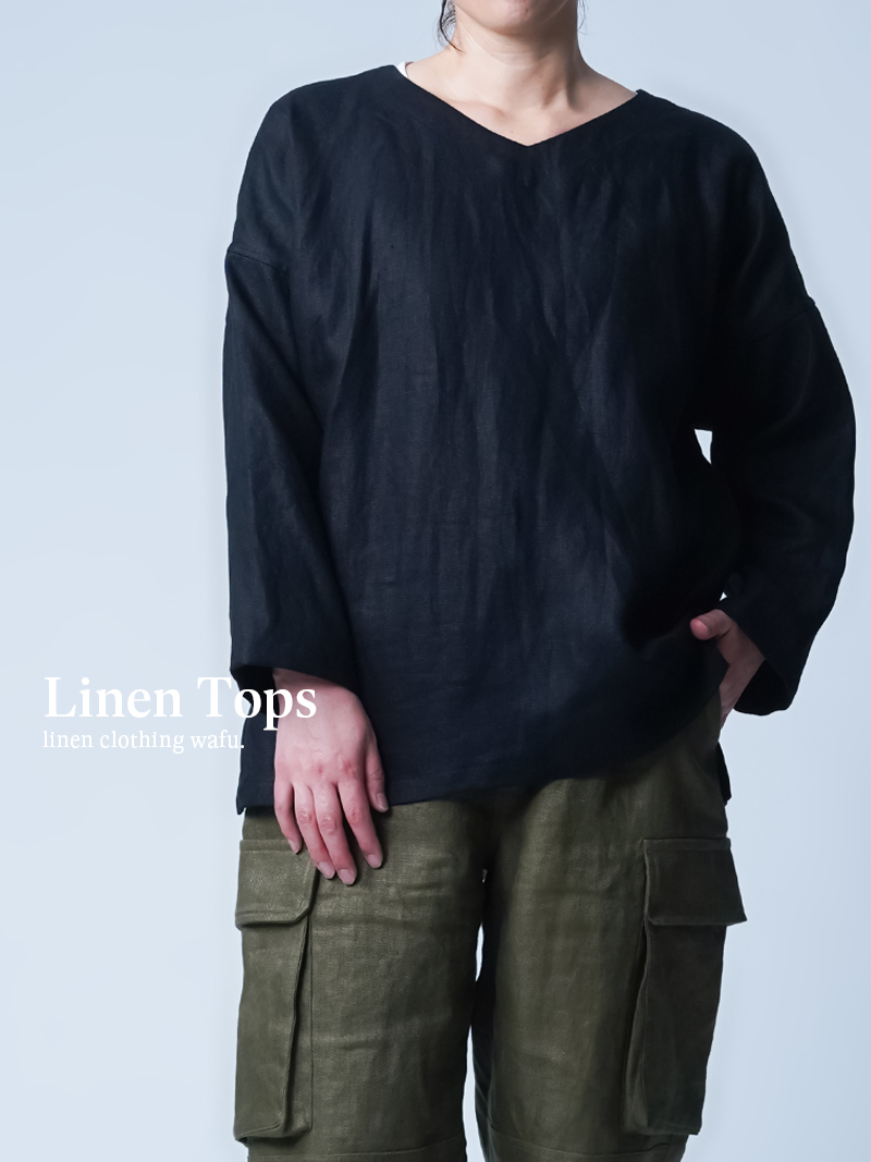 プレミアム】見た目より仕事する、静かに攻めるVネック トップス／ 2色