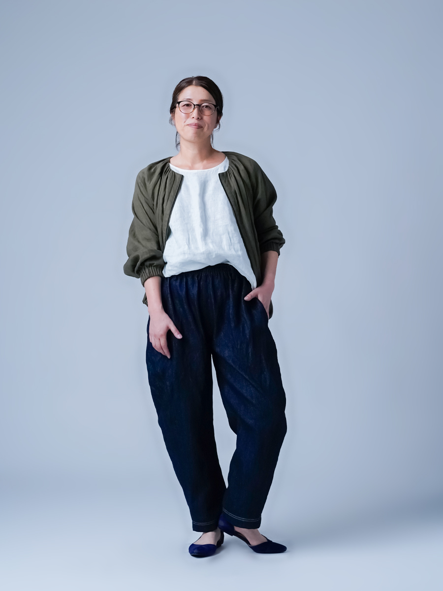 【美品】わたぬき服装/soco/ふわっと穿きやすいインディゴデニム/wafu 美品】わたぬき服装/soco/ふわっと穿きやすいインディゴデニム