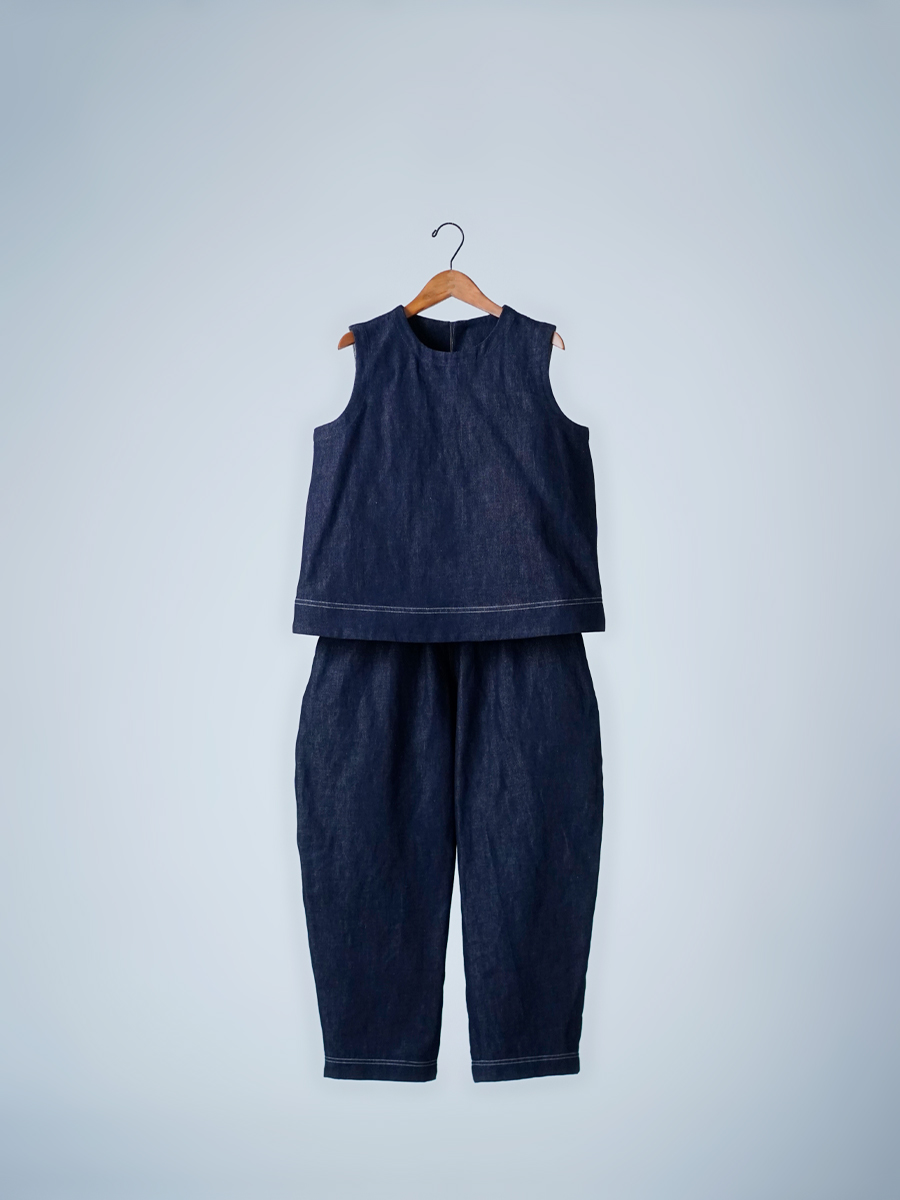 【美品】わたぬき服装/soco/ふわっと穿きやすいインディゴデニム/wafu リネンデニム】パンツ好きが惚れ込む! 魔法仕掛けの デニム