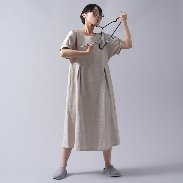 リネンまきまきハンガー リネンハンガー 45度バイヤスで巻くスチールハンガー 捨てずに活かす/3色展開【横幅40cm】z000z-1set