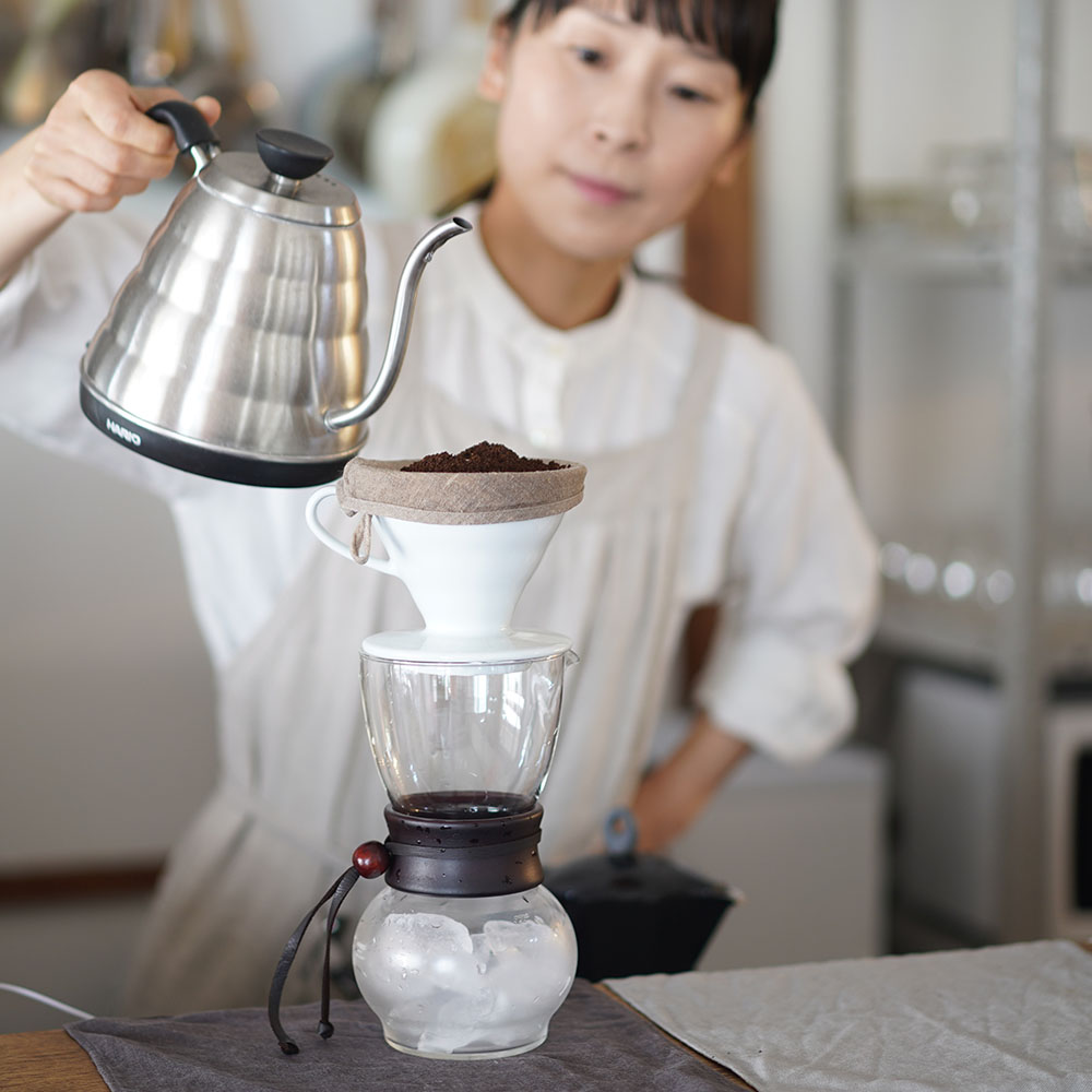 リネン 麻100％ 何度も繰り返し使える コーヒーフィルター ハンドメイド
